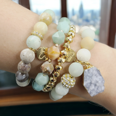 Solar Drop Bracelet Stack