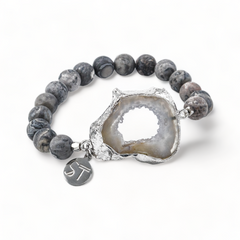 Twilight Silver Agate Bracelet