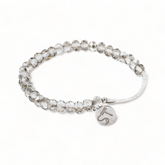 Silver Crystal Glass Bracelet