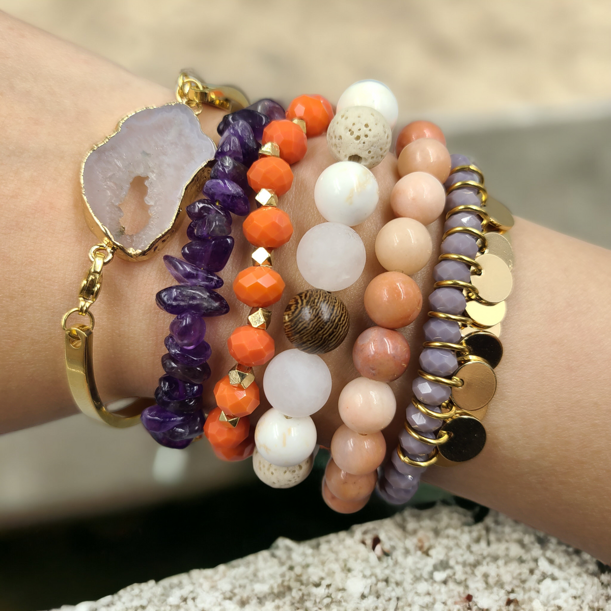 Cairo Rose Bracelet Stack