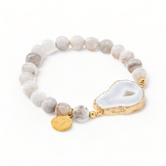 Whimsical Flurry Agate Bracelet