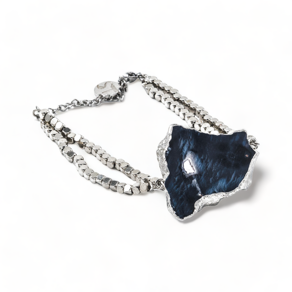 Lustrous Slate Agate Bracelet