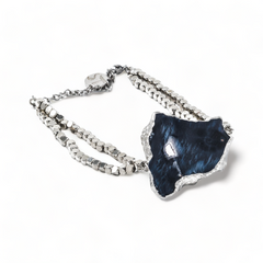 Lustrous Slate Agate Bracelet